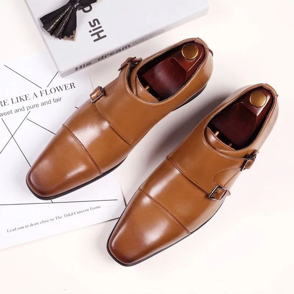 Business Flat Pattern Classic Men Designer Formal Dress Leather Men's Christmas Party Shoes 231122 3671