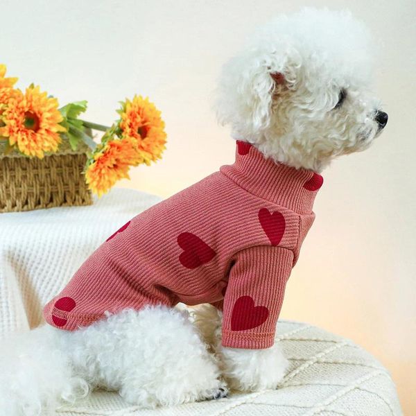 Hundebekleidung Haustierkleidung Katze Zuhause Two Foot Teddy Than Bear Love Base Shirt Kleine Hunde Plüschwelpe