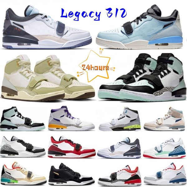 Mit Box Legacy 312 Low 23 Herren Damen Basketballschuhe Easter Light Aqua 25th Anniversary Chicago University True Gradient Damen Trainer Outdoor-Sport-Turnschuhe