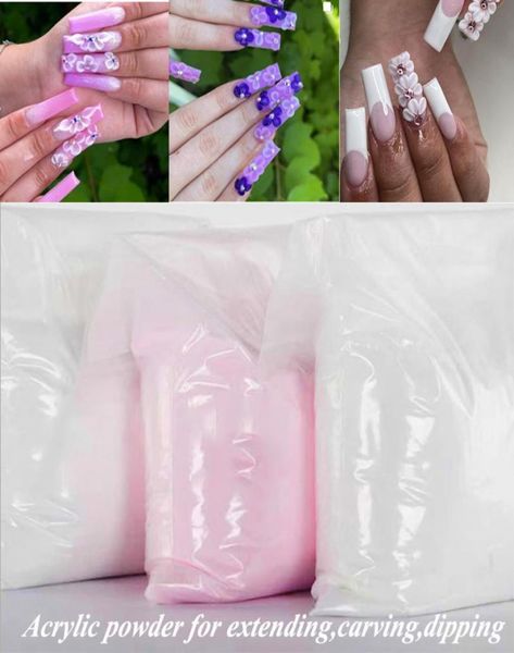 Glitter per unghie 200g Intaglio Fiore Polvere fai da te per nail art Polvere acrilica per unghie NudeRange Polvere di cristallo per unghie per costruire scolpito Dip YYD7196402