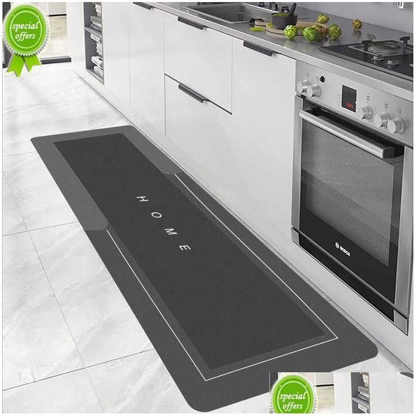 Tappeto Cucina Tappetino Assorbente Antiscivolo Impermeabile Pulibile Comfort Tappeti e stuoie in piedi Lavare Striscia Lunga Consegna a Goccia Giardino di Casa Dhyo1