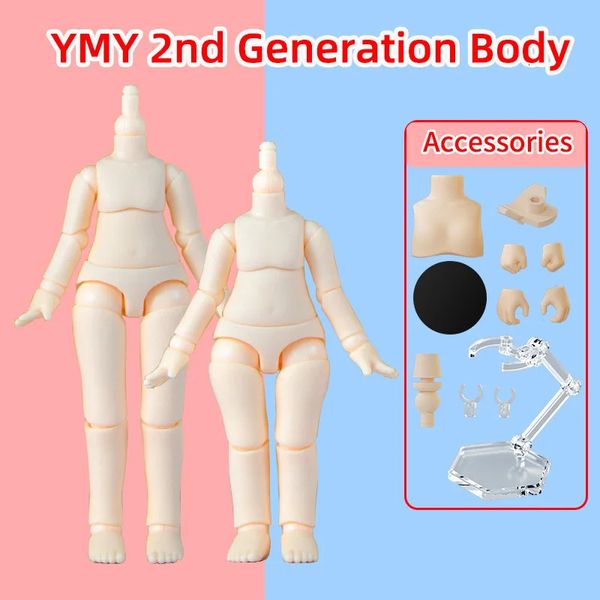 Куклы второго поколения ymy совместная кукла Body Boy Girl Toy Toy Accessories Accessories для Obitsu 11 GSC Head OB11 112BJD 231122