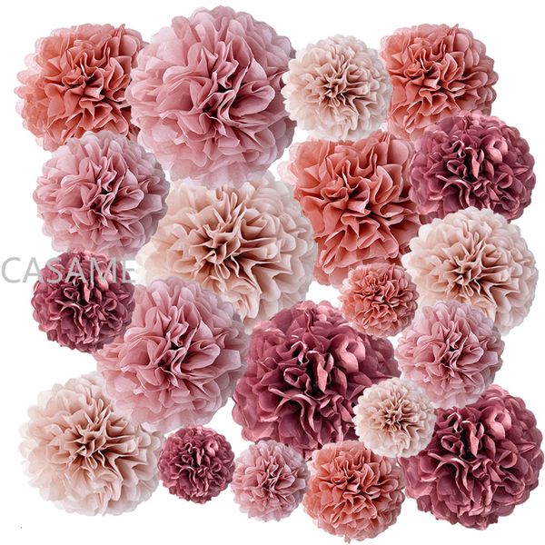 Altri articoli per feste di eventi 5 pezzi Pompon di carta decorativa per matrimoni Pom Poms Palline di fiori Decorazioni per la casa Tessuto Compleanno Natale Decorazione fai da te 25 cm di diametro 230422