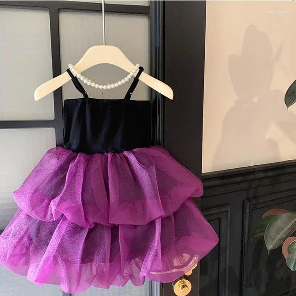 Mädchen Kleider Sommer Lila Kinderkleid Prinzessin Ballkleid Party Urlaub In Kleidung Kind