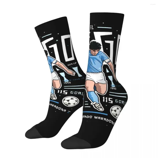 Herrensocken Happy Funny Kompression Diego Retro Harajuku Armando Maradona Argentinien Hip Hop Muster Crew Crazy Sock