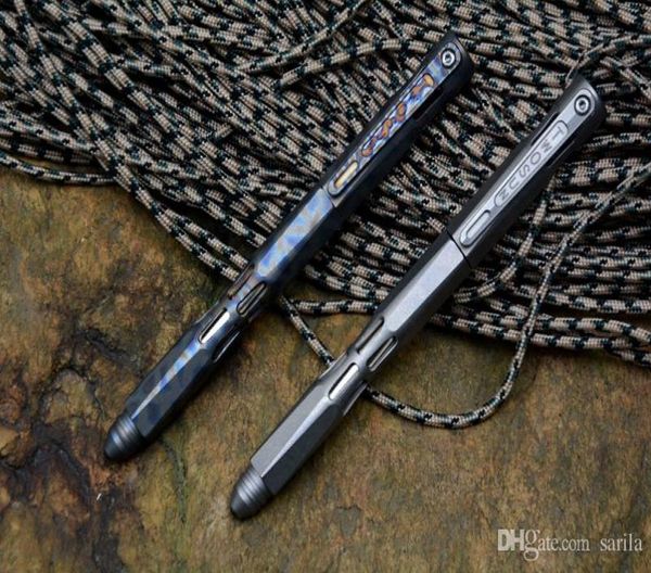 TwoSun Taktischer Stift Titanlegierung Verteidigungsstift Bohrstange Multitools für Camping Tägliches Schreiben Glasbrecher9714012