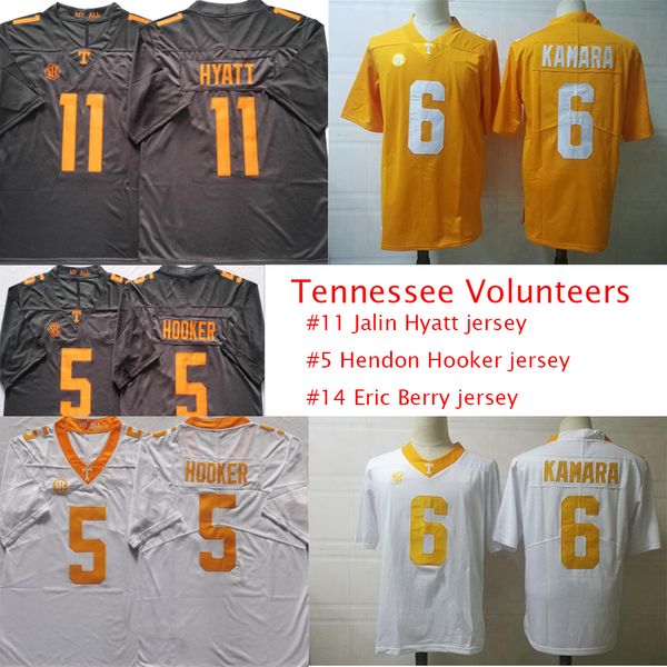 Tennessee Volunteers Football Jerseys 11 Jalin Hyatt 5 Hendon Hooker 14 Eric Berry 6 Alvin Kamara camisa masculina costurada