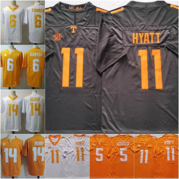 Camisas de futebol Tennessee Volunteers Futebol 11 Jalin Hyatt 5 Hendon Hooker 14 Eric Berry 6 Alvin Kamara