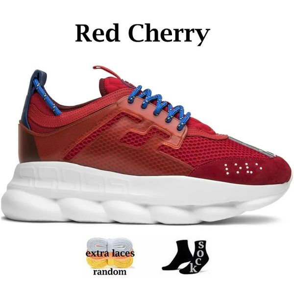 2024NEW Üst Zincirli Reaksiyon Erkekleri Kadın Tasarımcı Ayakkabı Firmalı Platform Sporları Kauçuk Süet Üçlü Beyaz Bluette Altın Kırmızı Kiraz Scarpe Uomo Trainers 36 36