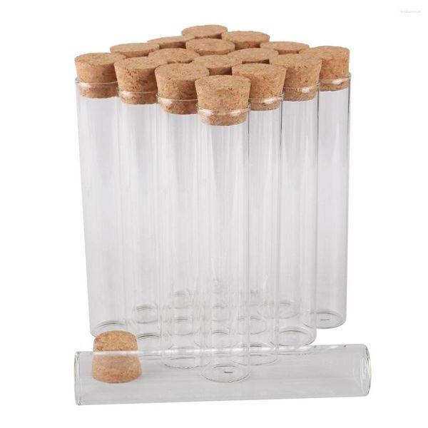 Bottiglie di stoccaggio all'ingrosso 48 pezzi 34 ml 22 provette da 120 mm con tappo in sughero vasetti di vetro fiale minuscole per accessori artigianali fai da te