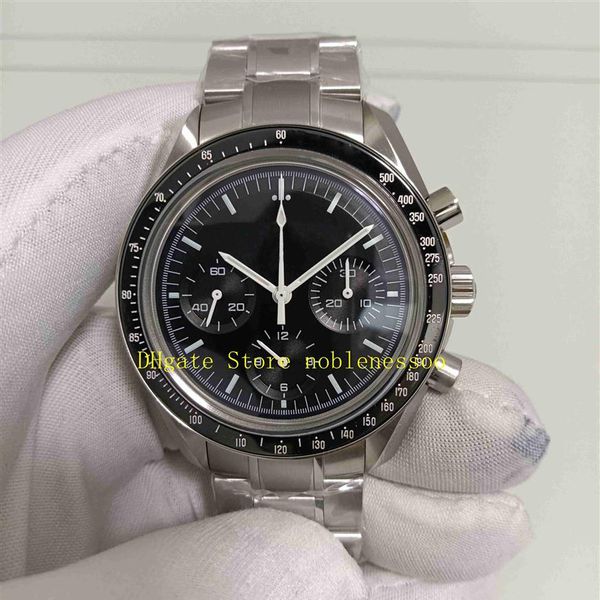 Real Po OM Factory Watches Herren Professional Automatik Chronograph Schwarzes Zifferblatt Cal 1863 Manuelles Mechanisches Uhrwerk Stainle354w