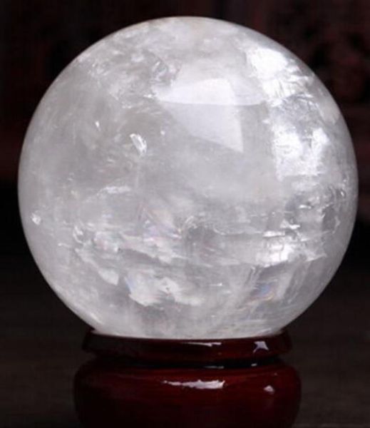 Esfera de cura decoração mágica presente fino 860100mm suporte natural branco calcite esfera de cristal de quartzo bola cura gem stone9046195