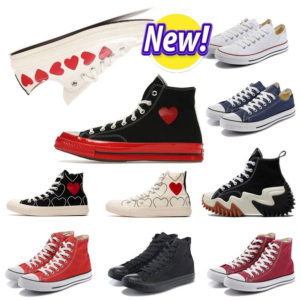 Tasarımcı 1970 Kadın Ayakkabı Kırmızı Kalp 1970'ler Büyük Gözler Chuck Hearts 70s Merhaba Skate Kalın Platform Ayakkabıları Klasik Tuval Malzemeleri Erkek Kaykay Spor Ayakkabıları 35-44 Boyut