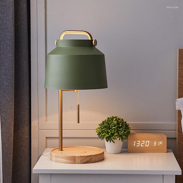 Lampade da tavolo JUDU Nordic USB Ricarica wireless Scrivania Lampada da comodino Luce Decorazione di lusso Moderno Legno creativo Soggiorno Camera da letto Deco