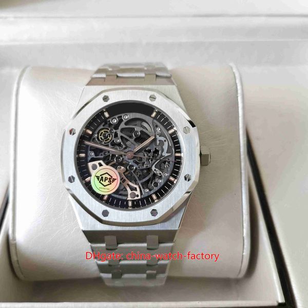 Мужские часы APS Factory Best Version 41mm Skeleton 15407 15407OR.OO.1220ST.01 Сапфировые часы Сталь 904L CAL.3132 Механизм Механические автоматические мужские наручные часы