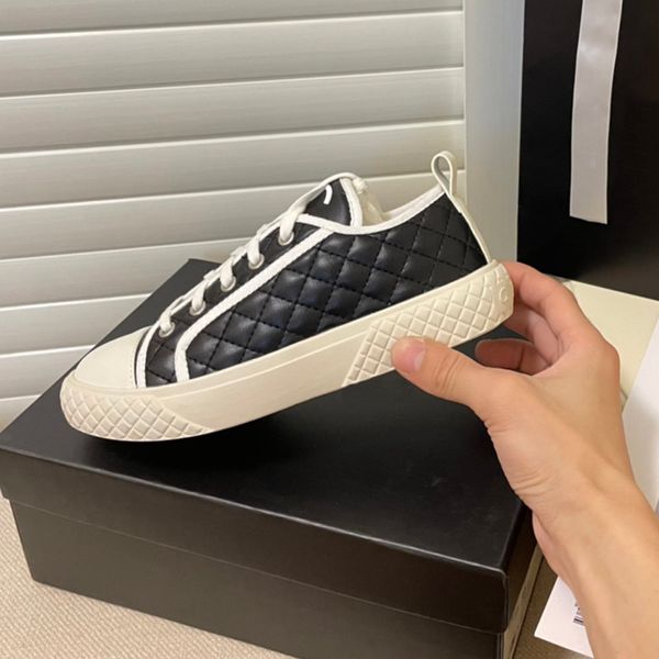 Scarpe eleganti da donna Scarpe casual classiche Scarpe con plateau da donna Tacchi stringati Trapuntati Trama matelasse Scarpe per il tempo libero per jeans Scarpe sportive con suola antiscivolo bianche nere