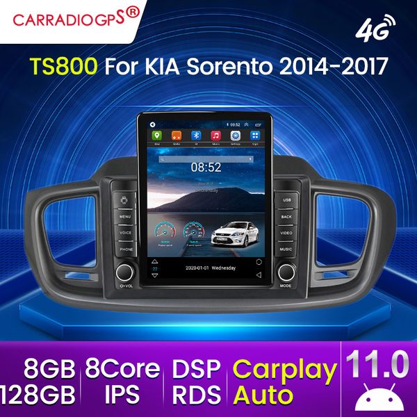 128G Android 11 Carplay Auto für KIA Sorento 2015-2017 Tesla Typ Auto DVD Radio Multimedia Video Player Navigation GPS RDS Keine DVD