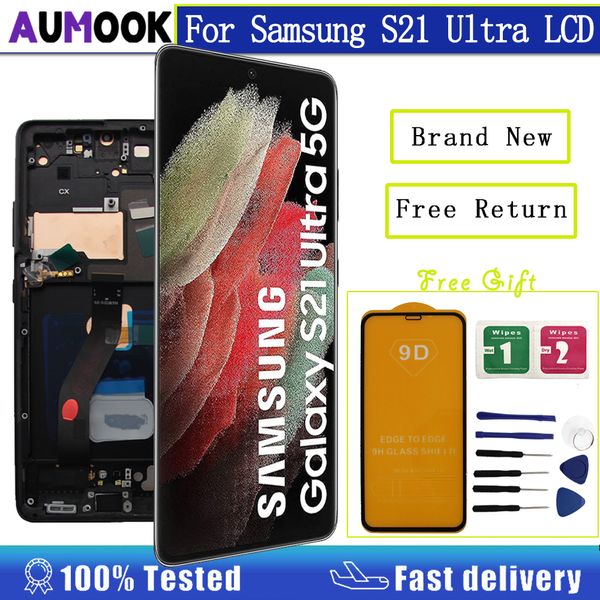 Brandneues OLED-Display für Samsung Galaxy S21 Ultra 5G LCD-Touchscreen-Digitizer-Baugruppe für S21 Ultra LCD SM-998B/DS SM-G998U SM-998N Display-Ersatzteile