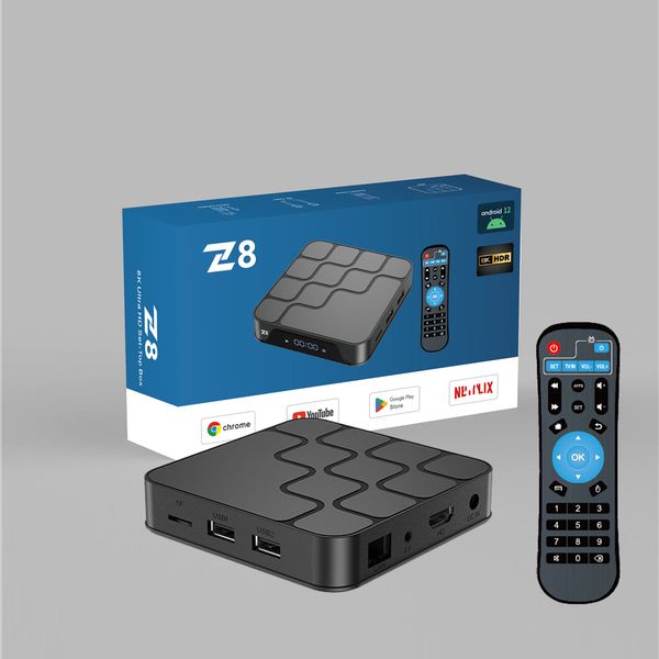 Neu Z8 Android 12 OS -Box 4+32 GB Allwinner H618 Chip 100Lan Smart TV Box 8K Dual WiFi BT 2GB 16 GB SET -Top -Box