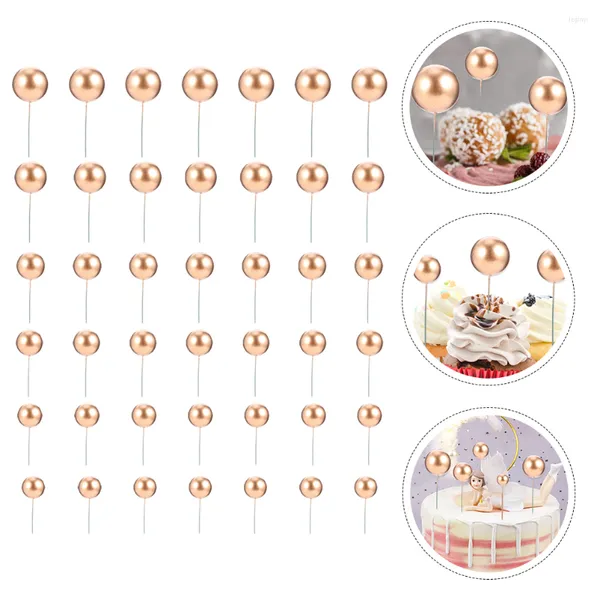 Festliche Lieferungen Toppers Cupcake Insert Picks Dessert Foam Dekorationen Mini Ballon Einsätze Dekoration Birthday Pick Golden Gold Decor Diy