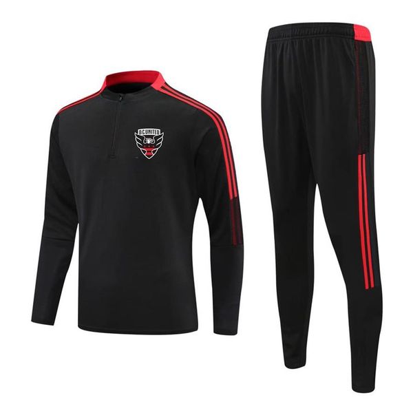 DC United futebol adulto treino terno de treinamento kit jaqueta de futebol ternos de corrida crianças conjuntos de logotipo personalizado277f