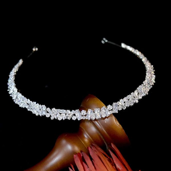 Gioielli per capelli da sposa ASNORA - Design Zirconia Corona Copricapo da sposa Diademi Accessori per capelli da sposa femminili Eleganti gioielli da sposa per feste di matrimonio 231121