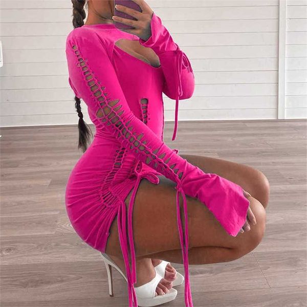 Frauen 2023 Sommer Designer Kleider Neue Mode Sexy Open Back Aushöhlen Kleid Langarm Cape Set