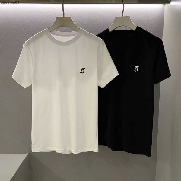 Erkek Tişörtler Tasarımcı Gömlek Yaz Erkek Tişört Kadın Moda Giysileri Sıradan Marka Siyah ve Beyaz Gömlek Lüks Nakış Kısa Kollu Yuvarlak Boyun Giyim