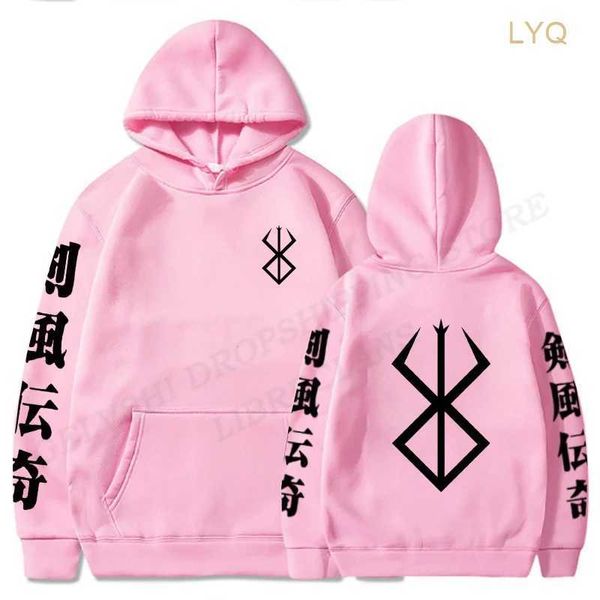 Hoodies dos homens moletons Berserk Hoodie Homens Moda Casaco Japonês Anime Crianças Hip Hop Mulheres Moletom Menino Pulôver Mens Roupas PH76