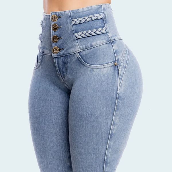 Jeans da donna Moda Gamba sottile Jeans elasticizzati Vita alta Pantaloni skinny in denim Pantaloni oversize Modellanti Butt Lift 230422