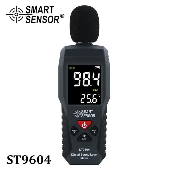 Medidores de ruído SMART SENSOR Mini Digital Sound Noise Meter LCD Display Medição 30-130dB Instrumento de medição de ruído Decibel Tester ST9604 231123