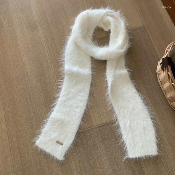 Sciarpe Sciarpa sottile della pista coreana Peluche alla moda a lunga striscia Imitazione da donna Y2K Ragazza calda