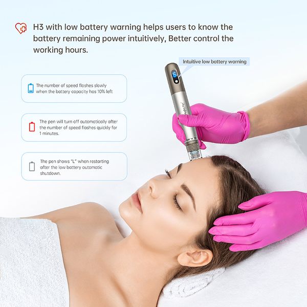 Derma Mesotherapy Electric Wireless Ricaricabile Penna Microneedling Con Sieri Di Vernice Automatici Hydra Pen H3 Cura Della Pelle Dispositivo Di Trattamento Per La Rimozione Delle Rughe Anti-acne