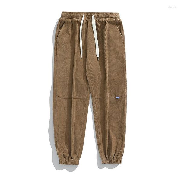 Pantaloni da uomo primaverili maschi di moda vellutoy cargo harajuku streetwear jogger maschio joggers pantaloni lunghi design di pantaloni turistici