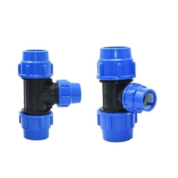Bewässerungsgeräte 20/25/32/40/50 mm PE-Rohr-T-Stück-Anschluss Reduzierender Wassersplitter DN15 DN20 DN25 DN32 DN40 PVC-Rohr 3-Wege-Verbindung 1 Stück DHCLW