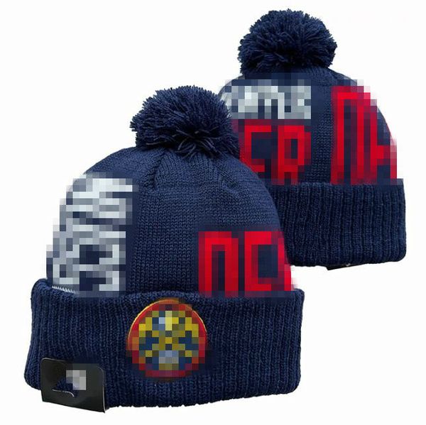 Fashion-Denvers Nuggets Beanie Strickmützen Sportmannschaften Baseball Fußball Basketball Beanies Caps Damen Herren Pom Fashion Winter Top Caps Sport Strickmützen a0