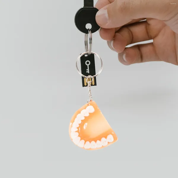 Schlüsselanhänger 5 Stück Falscher Zahn Schlüsselanhänger Auto Hängendes Zubehör Frauen Kind Colgantes Para De Mujer