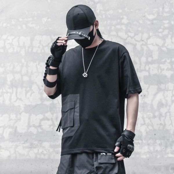 Tute da uomo Dark Techwear T-shirt da donna a maniche corte in cotone Marchio di moda estiva Girocollo allentato Casual metà