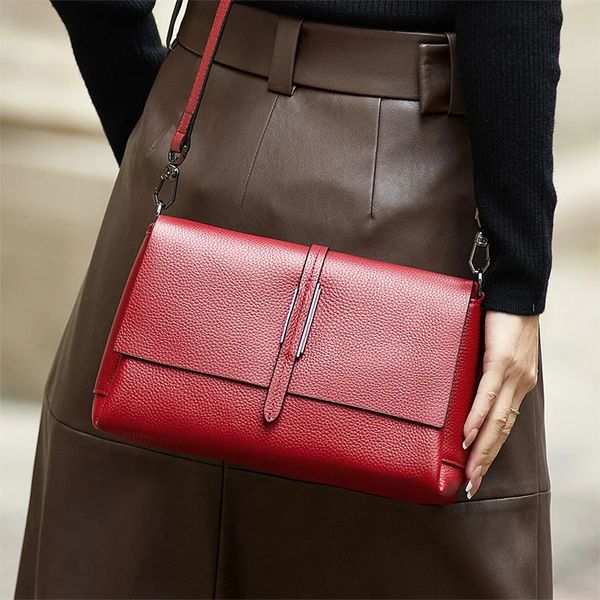 Akşam Çantalar Zooller% 100 İnek Cilt Deri Moda Omuz Yüksek kaliteli katı crossbody çanta Kadın Tasarımcı Günü Debriyaj Kızlar #WG229 231123