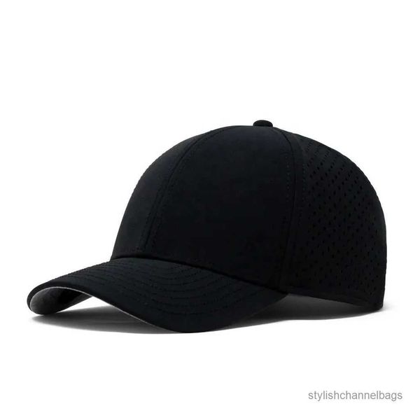 Caps de bola Snapback Sun Hat Gorras impermeável Homens Mulheres a laser Corte Buracos em branco Luxo 6 Painel Esportivo Baseball Cap A-Game Melin Hydro Hat Hat