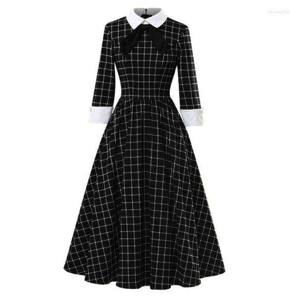 Abiti casual abito camicia Vintage donna 2023 primavera estate manica lunga abito Kawaii Lolita elegante Midi moda coreana Vestido