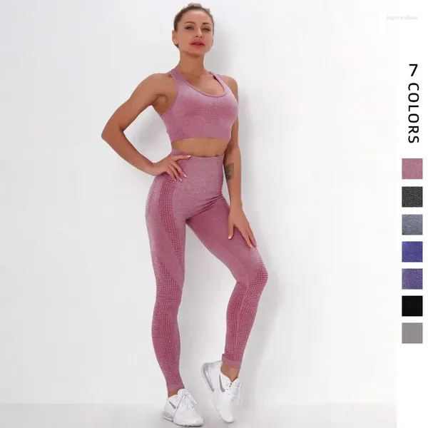 Aktif Setler Kadın Yoga Set Sessiz Eğitim Takım Spor Tayt Tank Top Elastik Sütyen Nefes Alabilir