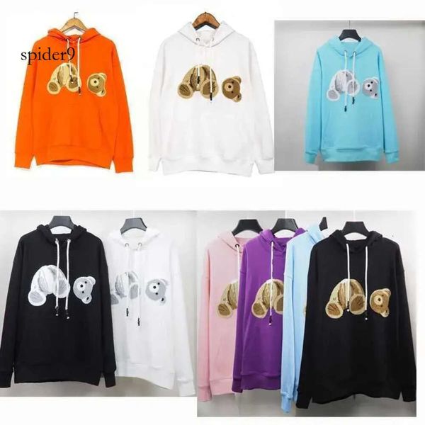 Sweatshirts Hoodies Palmangels Hoodies Hoodies S für Männer Palmangels Hoodies Fashion Angle Baumwolle Unisex Designer Able Haircut Bear Beflockung bestickte Version