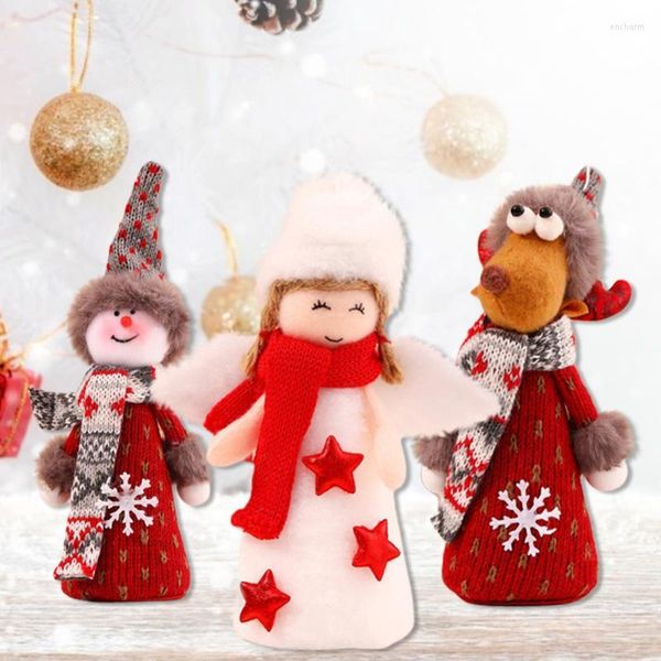 Decorações de Natal Ano Ornamentos DIY Xmas Santa Claus boneca pingente de boneco de neve pendurada para casa Noel Natalchristmas