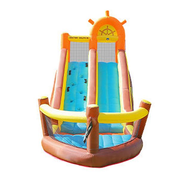 Grande deslize inflável para aluguel Business Start Kids Outdoor Play Diverty In Garden Backyard Pirate Ship Theme Super Sliding Toys Water Park com piscina de diversão aniversário