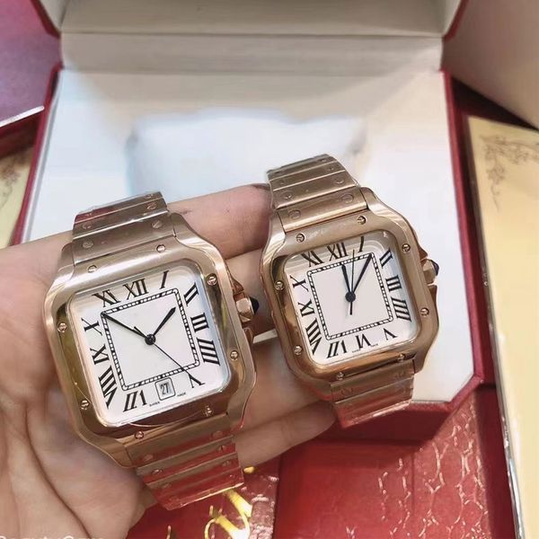 Mulheres de luxo assistem 40mm Mm 35mm Designer Relógios masculinos para o presente de aço inoxidável do dia de Natal do dia dos namorados, relógio de aço inoxidável