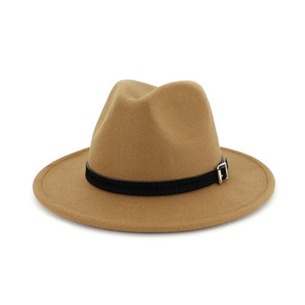 Chapéus de aba para mulheres clássicas britânicas fedora chapéu senhoras homens imitando lã Winter Felt Fashion Fall Caps de jazz