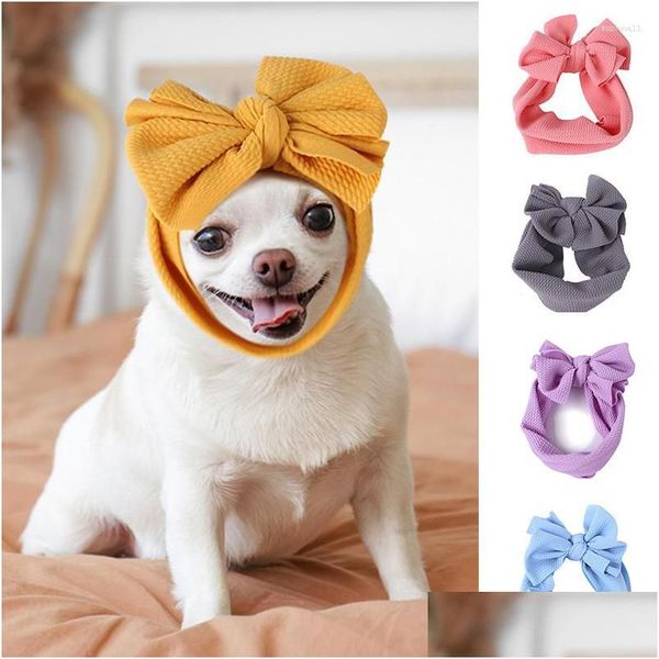 Köpek giyim köpek giyim moda evcil hayvan başı yumuşak baş er sevimli yay headdress po prop köpekler giydirme şapka partisi Paskalya günü süslemeleri dhwi3