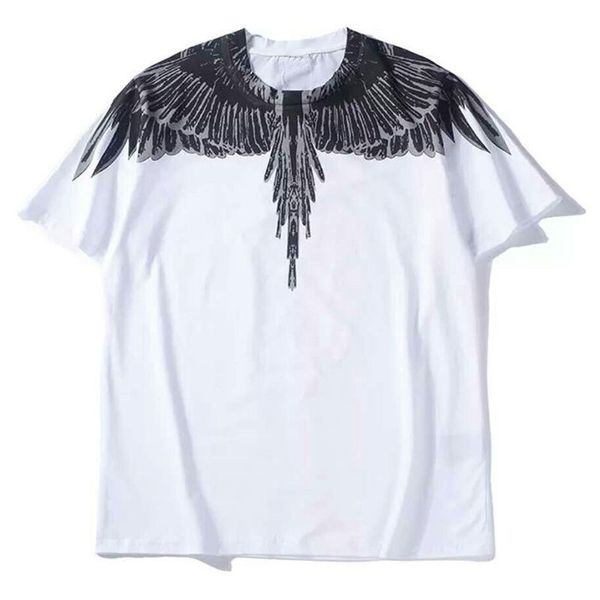 Новая продвинутая версия мужская футболка для футболки Тренди для одежды крылышки для печати пара модная одежда Летняя хлопковая круглая шея мужская женская европейское размер