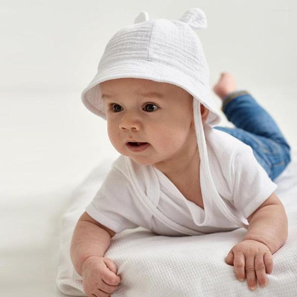 Berretti Estate Cappello da sole per bambini Berretti da spiaggia per orecchie da bambino Ragazzo Ragazza Panama Secchio unisex per 3-12 mesi Accessori